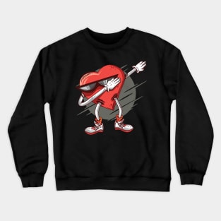 DABBING HEART lovely romantic funny Crewneck Sweatshirt